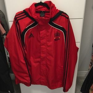 red adidas rain jacket
